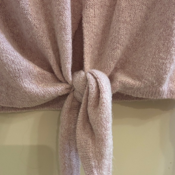 Cotton Candy Lilac Tie-Front Sweater - Picture 5 of 7